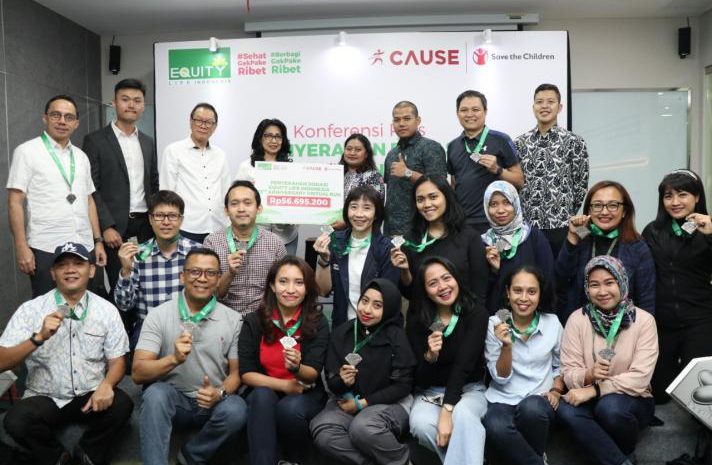  Ajak Karyawan Hidup Sehat Lewat Virtual Run, Equity Life Indonesia Serahkan Donasi Rp56.695.200 Kepada Yayasan Save The Children Indonesia