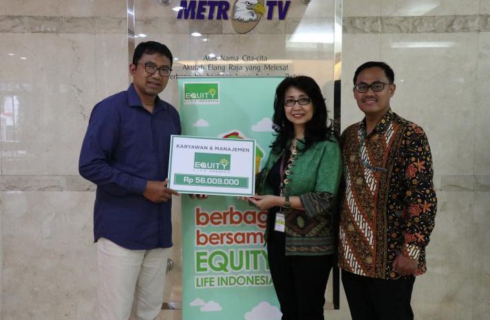  Equity Life Indonesia Berikan Donasi Sebesar Rp 56.009.000 Kepada Korban Gempa Lombok